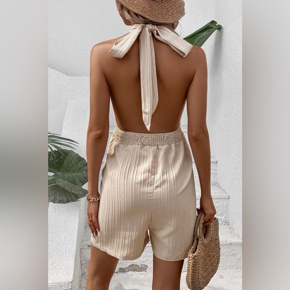 Sunshine Blissed Smocked Halter Romper - Picture 2 of 5